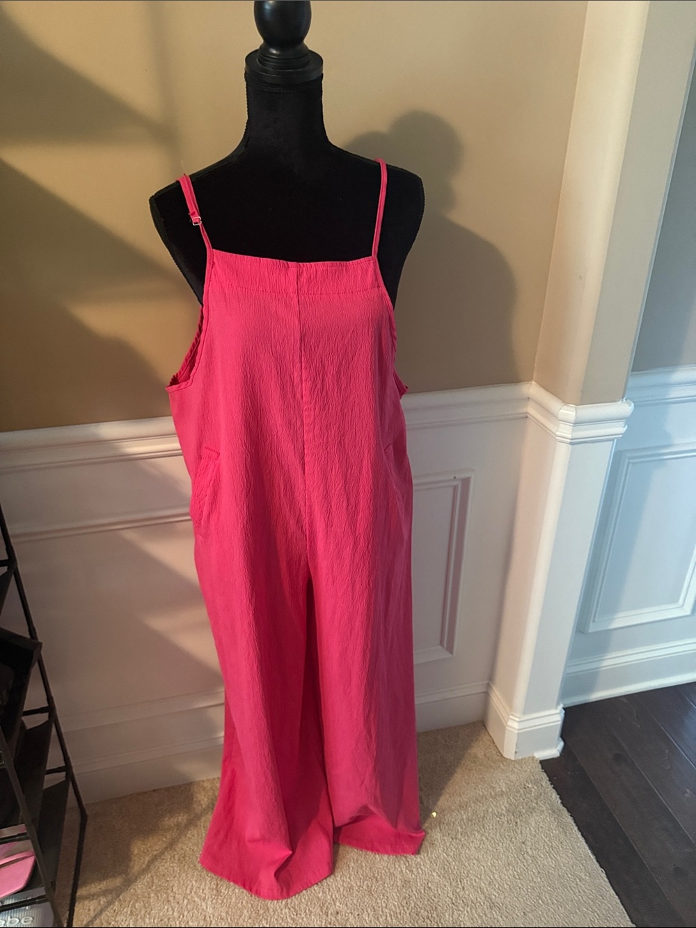 Women's Hot Pink Wide-Leg Jumpsuit